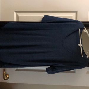 2 old navy long shirts 3/4 sleeve navy blue & grey